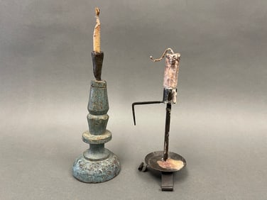 TWO PIECES OF ANTIQUE LIGHTING