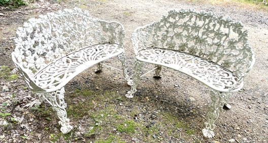 2 IRON SETTEES