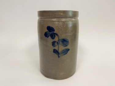 19TH C DECORATED STONEWARE JUG