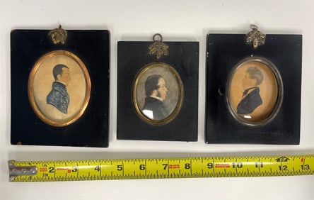 THREE W/C PORTRAITS OF GENTLEMAN