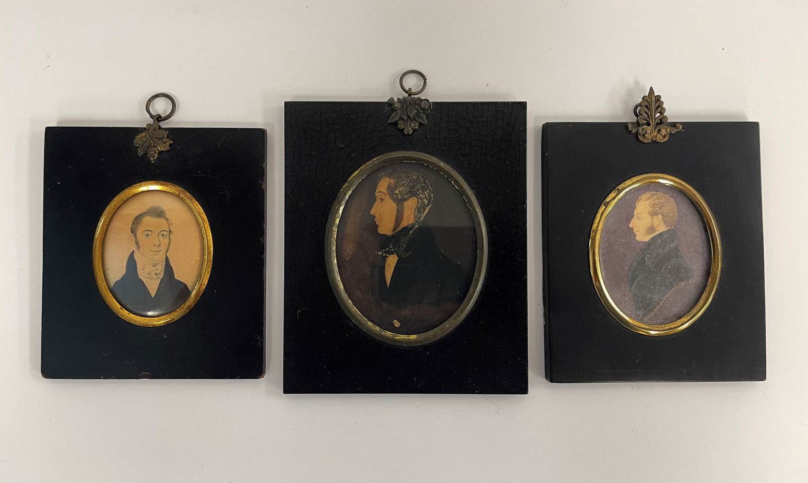 THREE MINIATURE PORTRAITS OF GENTLEMAN (1 of 5)