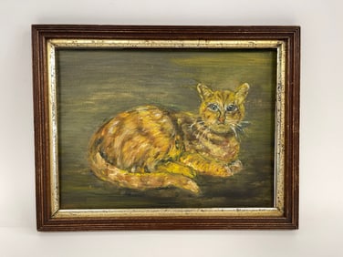O/B PAINTING OF A CAT