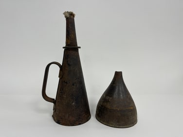 IRON PA RAILROAD TORCH, IRON FUNNEL