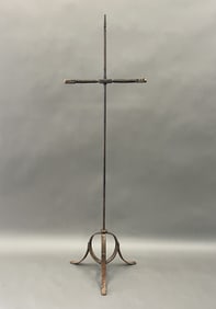 EARLY IRON CANDLE STANDARD