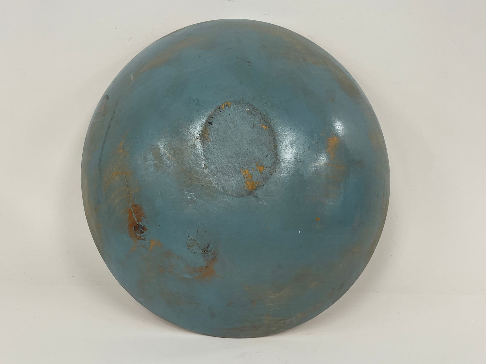 19TH C ROBIN EGG BLUE PAINTED BOWL (1 of 3)