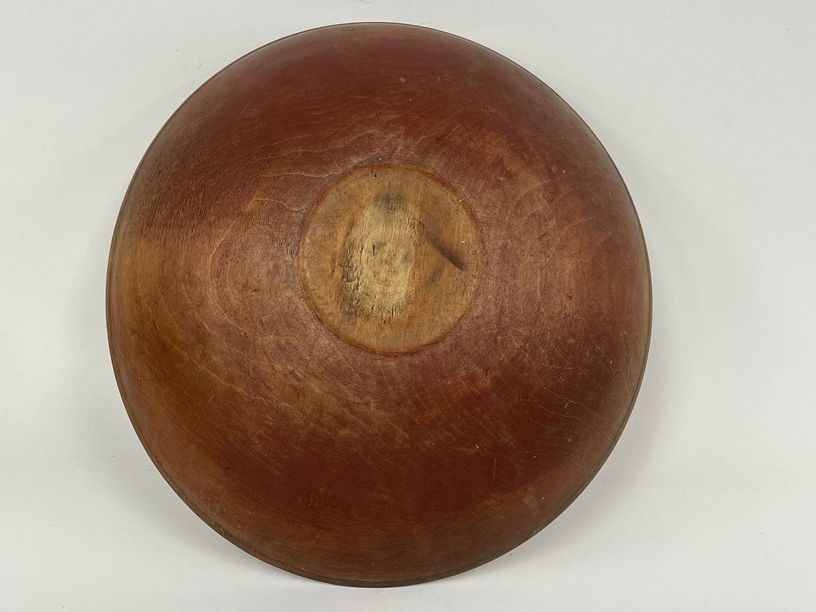 19TH C RED PAINTED BOWL (1 of 3)