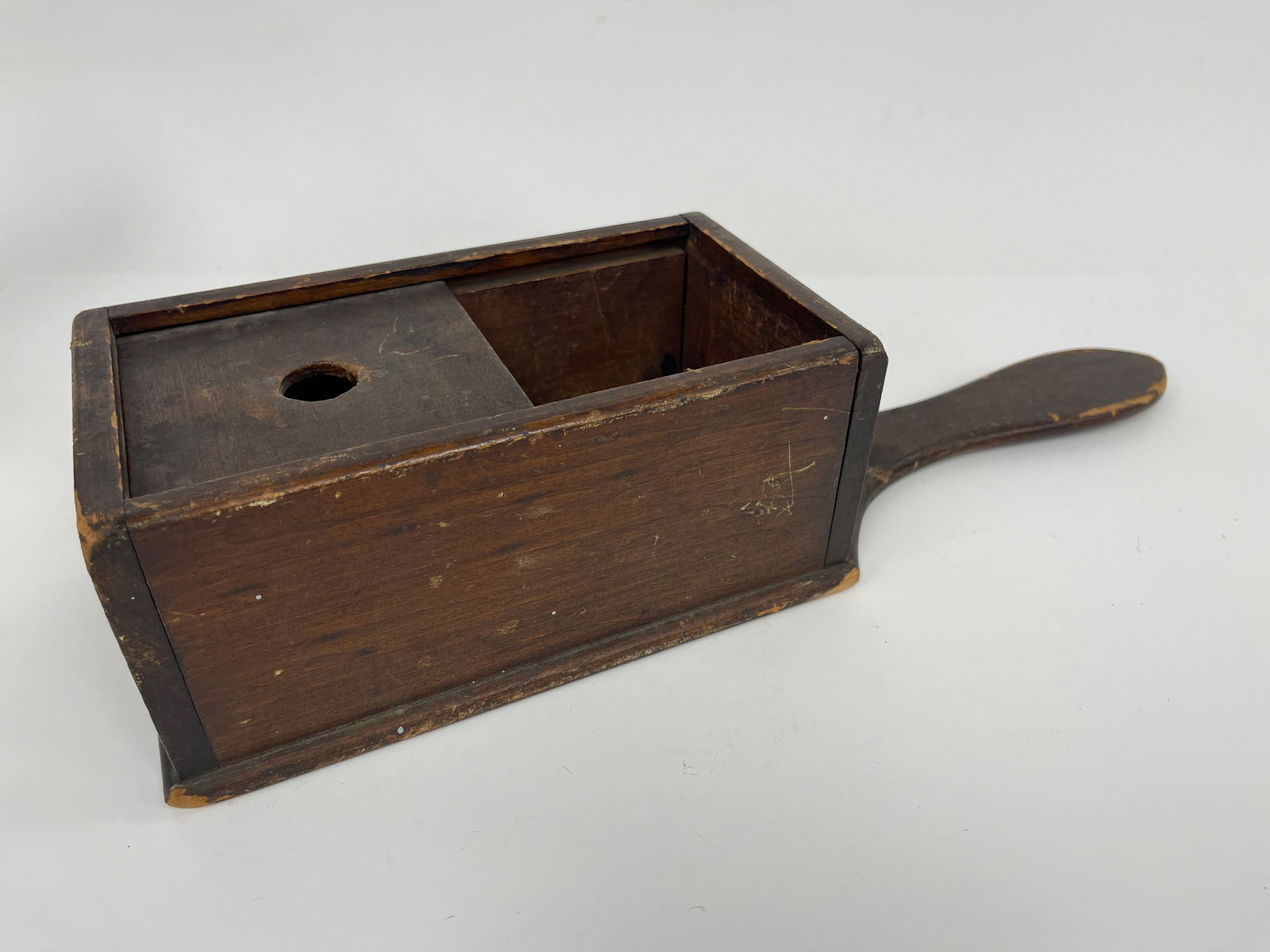 EARLY PAINTED CHAPEL OFFERING BOX: EARLY PAINTED CHAPEL OFFERING BOX 18" X 7" X 5"