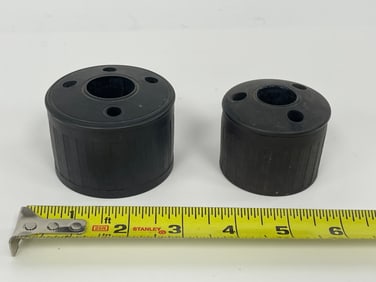 TWO BASALT INKWELLS