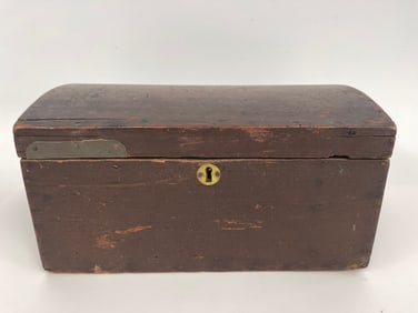EARLY DOME TOP BOX WITH TILL AND DRAWER INSIDE