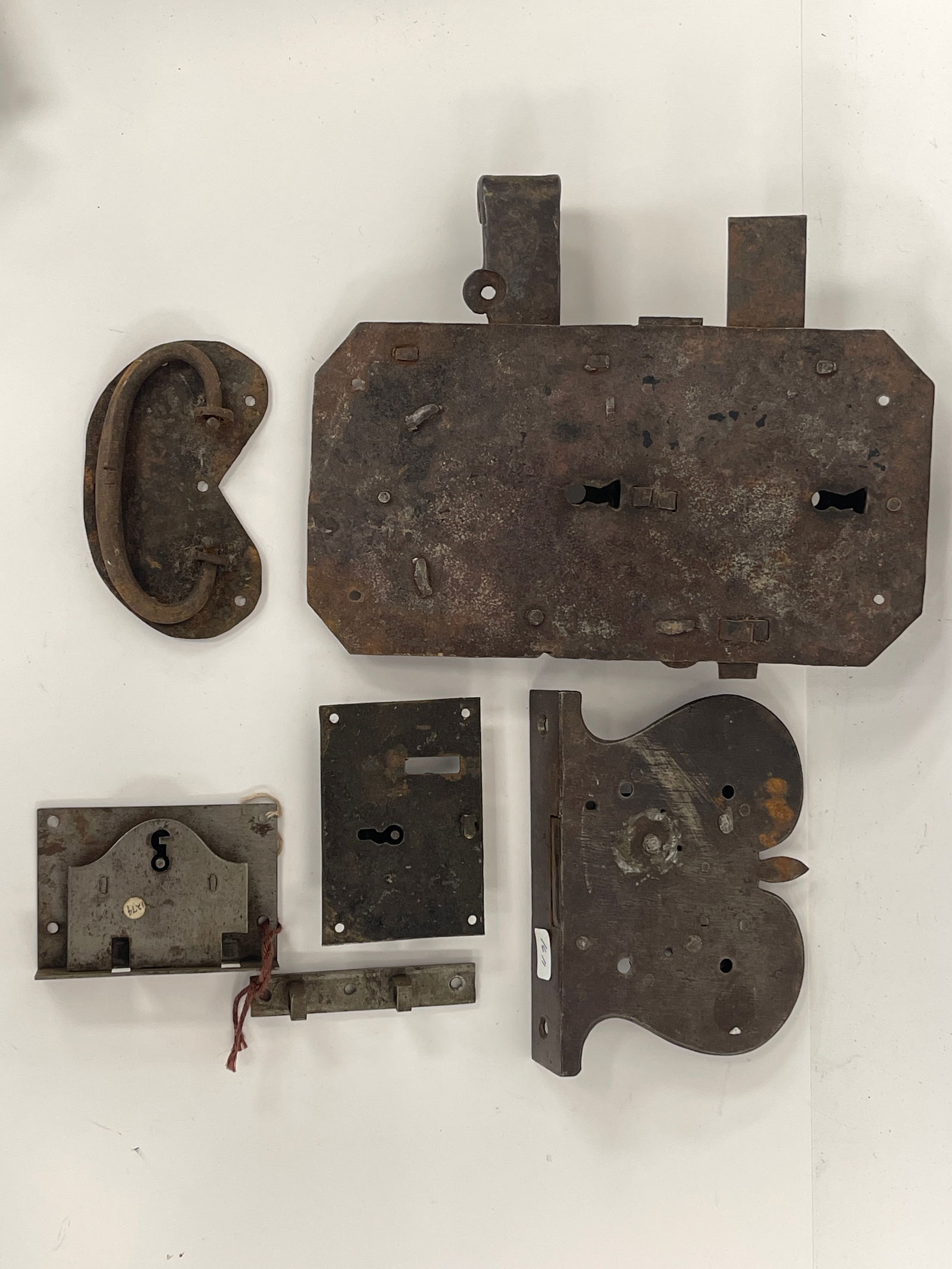 GROUPING OF FORGED IRON LOCKS AND HARDWARE (1 of 3)