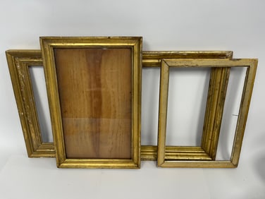 GROUPING OF FOUR GOLD GILT FRAMES