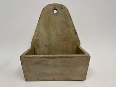 EARLY OPEN PAINTED WALL BOX