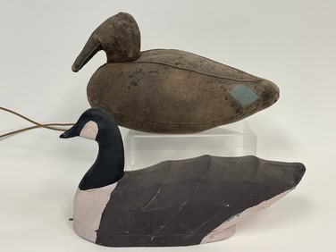 TWO CANVAS DECOYS