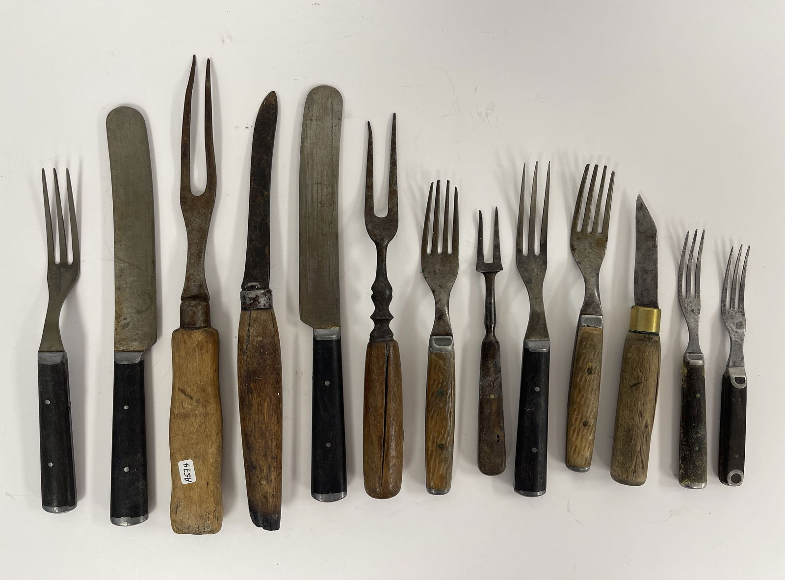 19TH C GROUPING OF WOODEN HANDLED UTENSILS (1 of 1)