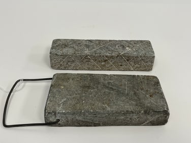 TWO SMALL SOAPSTONE ITEMS