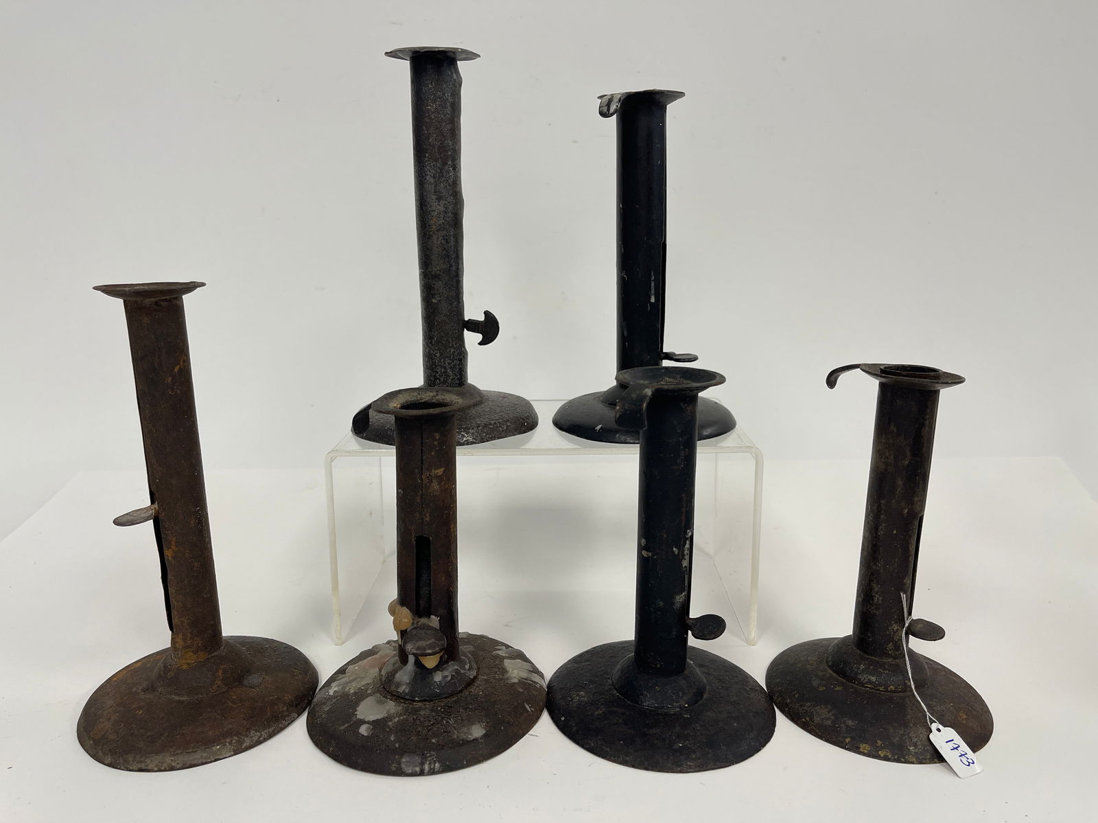 SIX MISC PUSH UP CANDLESTICKS (1 of 2)