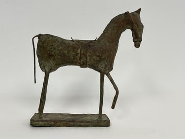 IRON HORSE WITH VERDIGRIS SURFACE