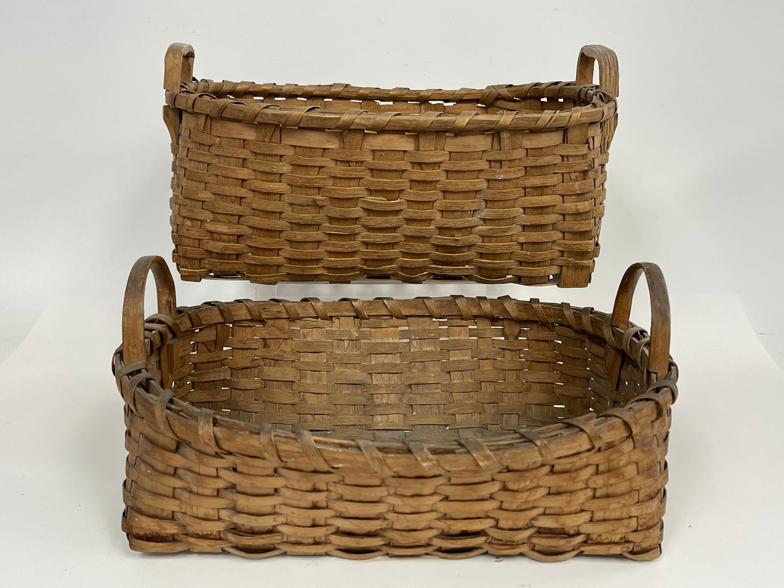 TWO RECTANGULAR TWO HANDLED BASKETS (1 of 5)