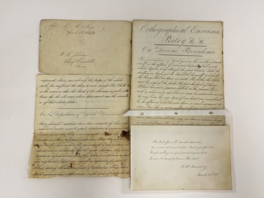 THREE EXAMPLES OF 1843 CALLIGRAPHY