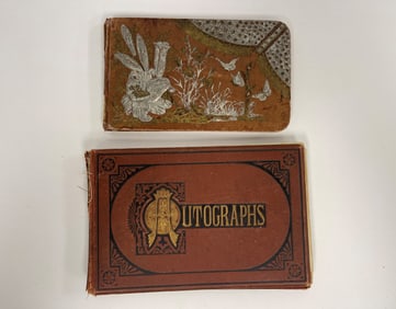 TWO AUTOGRAPH BOOKS , MAINE, LEOMINSTER , MA