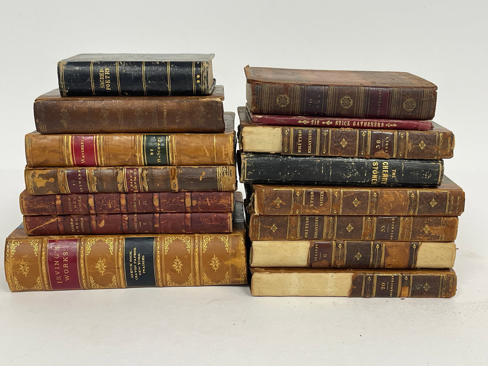 15 MISC LEATHER BOOKS (1 of 2)