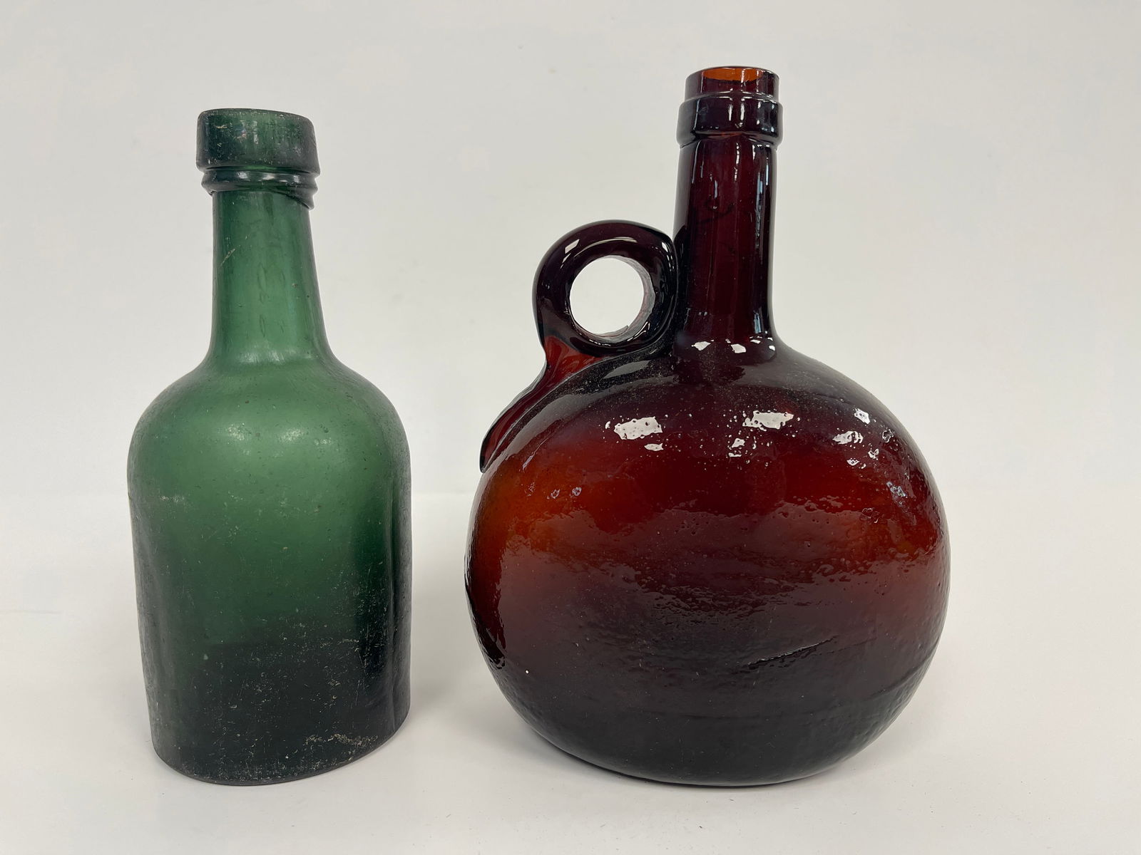 TWO EARLY BOTTLES 7",8" (1 of 3)