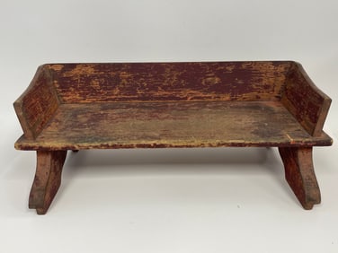 RED PAINTED CHILDS BUGGY SEAT