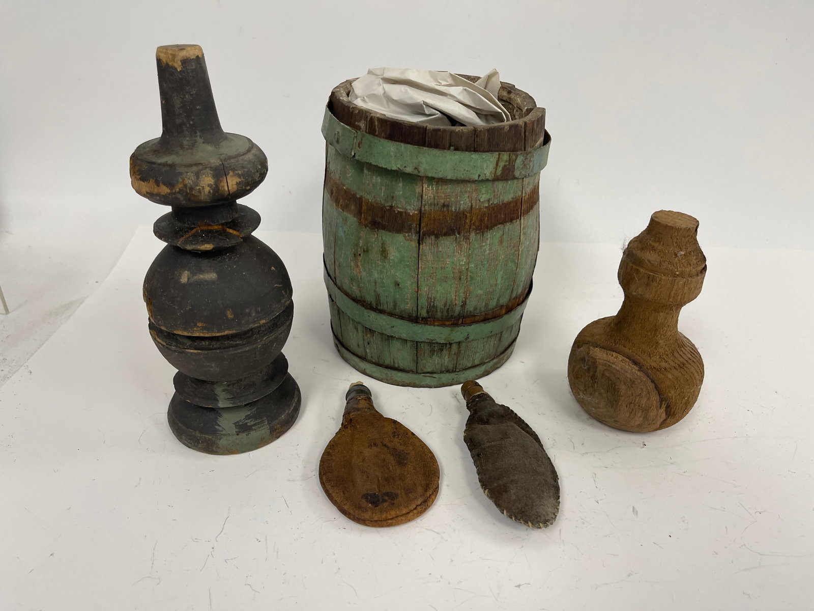 PRIMITIVE LOT TO INCLUDE TWO SHOT POUCHES: PRIMITIVE LOT TO INCLUDE TWO SHOT POUCHES
