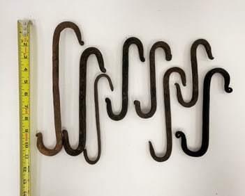 GROUPING OF IRON POT HOOKS