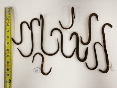 GROUPING OF IRON POT HOOKS