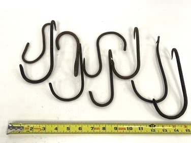 GROUPING OF IRON POT HOOKS