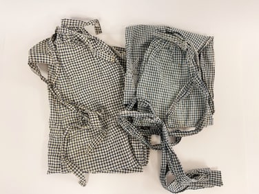 TWO 19TH C PRAIRIE APRONS
