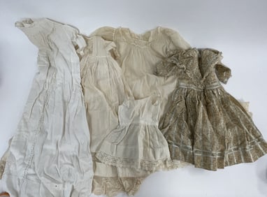 GROUPING OF CHILDS DRESSES ETC, CHRISTENING GOWNS