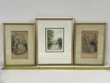 THREE MISC FRAMED PRINTS