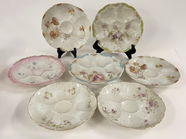 7 MISC OYSTER PLATES