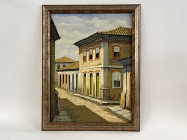 OIL PAINTING OF AN ITALIAN STEEL SIGNED SEGRILA