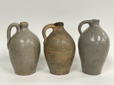 3 19TH C OVOID JUGS