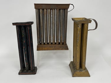 GROUPING OF THREE CANDLE MOLDS