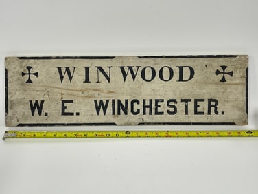 TRADE SIGN SIGNED WINWOOD , WE WINCHESTER