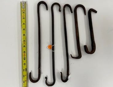 GROUPING OF S HOOKS FOR FIREPLACE POTS