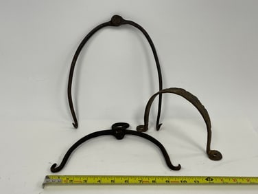 EARLY IRON LOT ,POT HANGER , POT LIFTER , FIXED HANGER