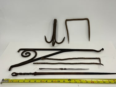 GROUPING OF MISC IRON SKEWERS,ETC