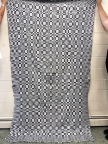 BLUE AND WHITE COVERLET