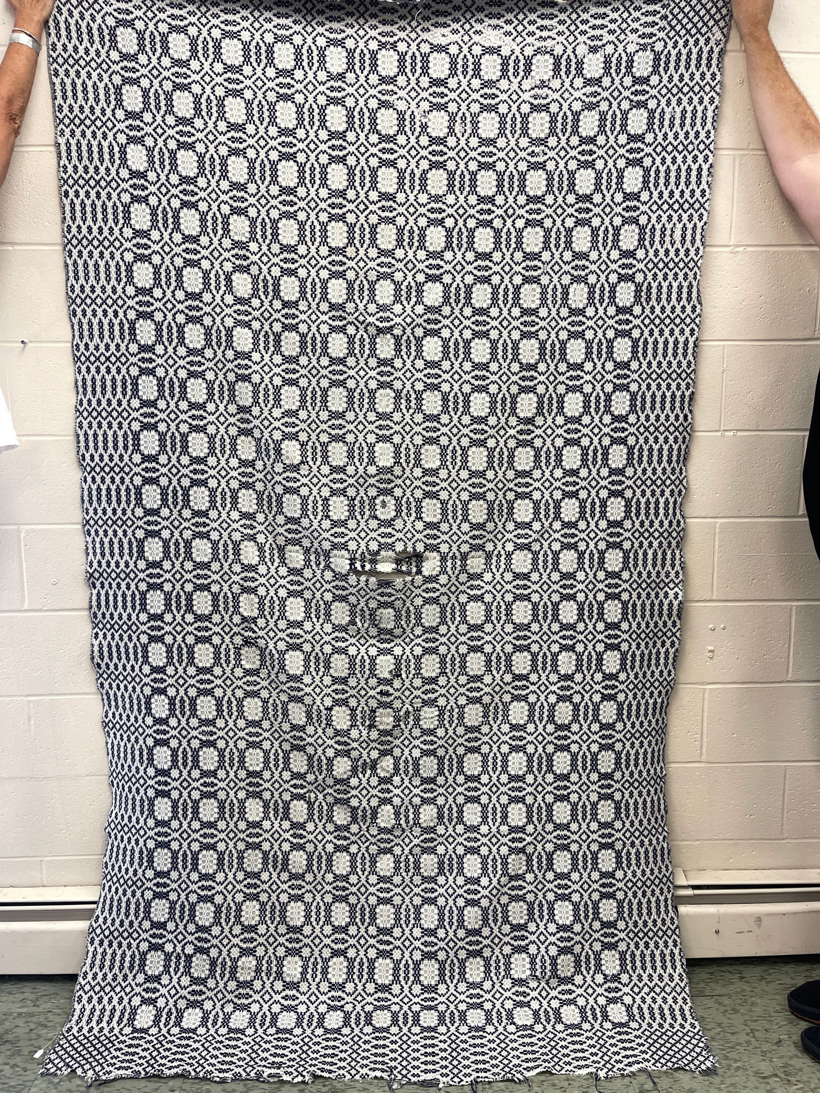 BLUE AND WHITE COVERLET (1 of 2)