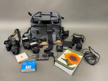 NIKON CAMERA WITH LENSES AND ACCESSORIES