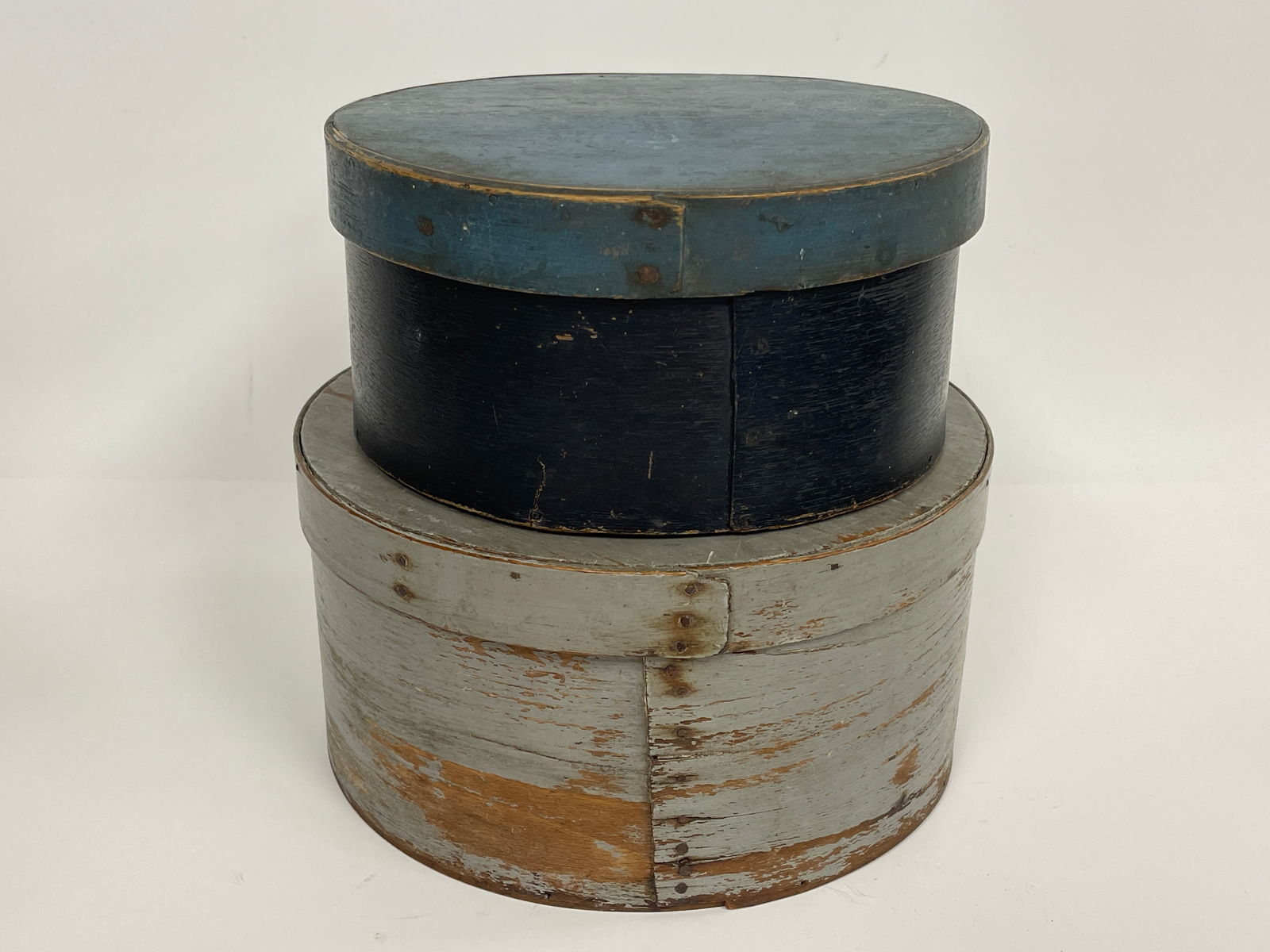 TWO 19TH C PAINTED PANTRY BOXES (1 of 3)