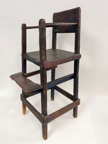 18TH C PRIMITIVE CHILD'S TABLE CHAIR