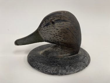 BLACK DUCK DECOY HEAD AS A PAPERWEIGHT