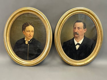 PAIR OF SIGNED PORTRAITS