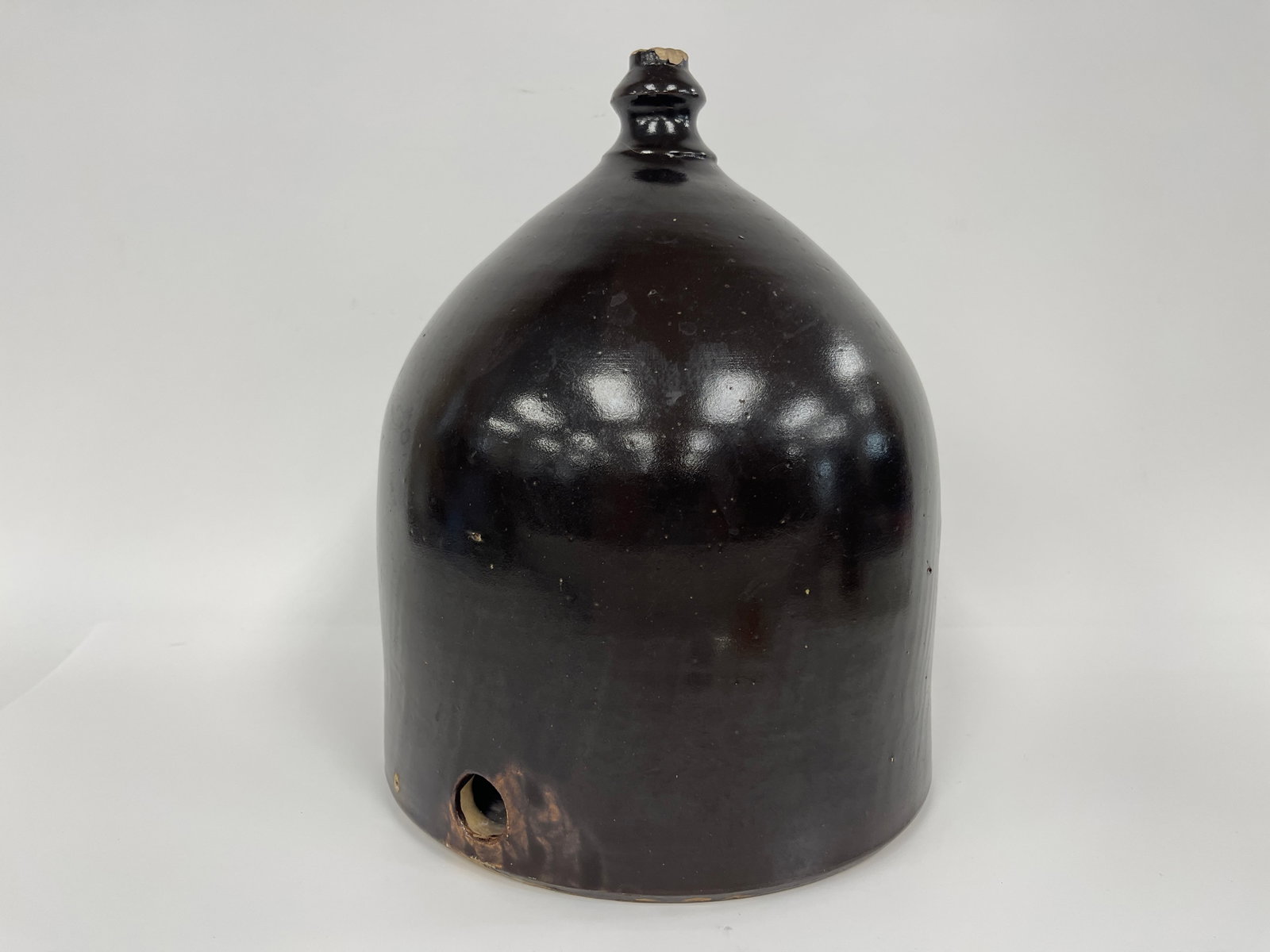 UNUSUAL STONEWARE JUG: UNUSUAL STONEWARE JUG 10" X 13" T